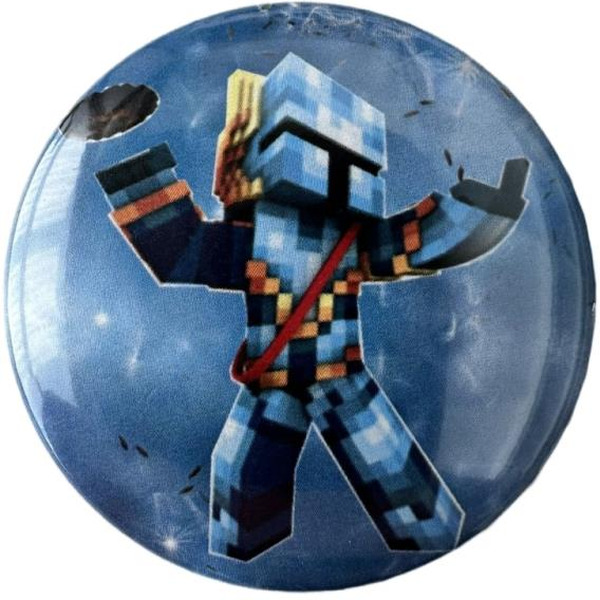 Значок сувенирный "Дай 5 Добру" (Майнкрафт) в ассортименте