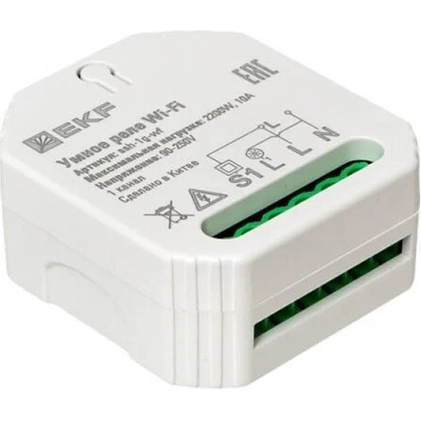 Умное реле в подрозетник 1-канальное EKF Wi-Fi Connect  ssh-1g-wf