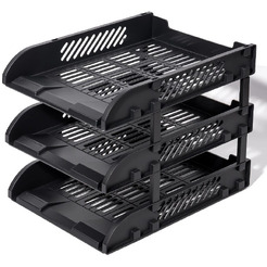 Лоток для бумаг Deli 9213 (черный)