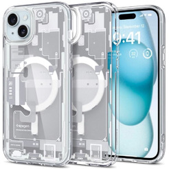 Чехол для телефона Spigen Ultra Hybrid (MagFit) Zero One для iPhone 15 ACS07037 (белый/разноцветный)