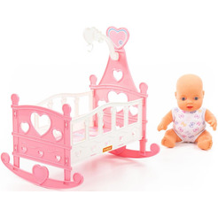 Пупс Полесье Славный + кроватка-качалка 76670