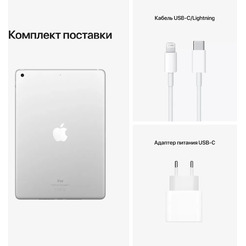 Планшет Apple iPad 9 10.2" A2602 64GB (серебристый) + адаптер сетевой универсальный NO:008