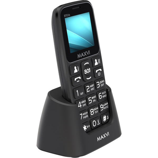 Мобильный телефон Maxvi B110ds +ЗУ WC-112 (черный)