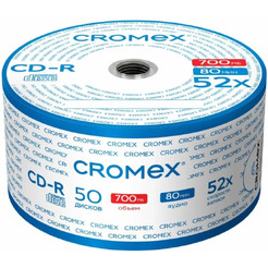 Диски CROMEX CD-R, 700 Mb, 52x, КОМПЛЕКТ 50 шт.