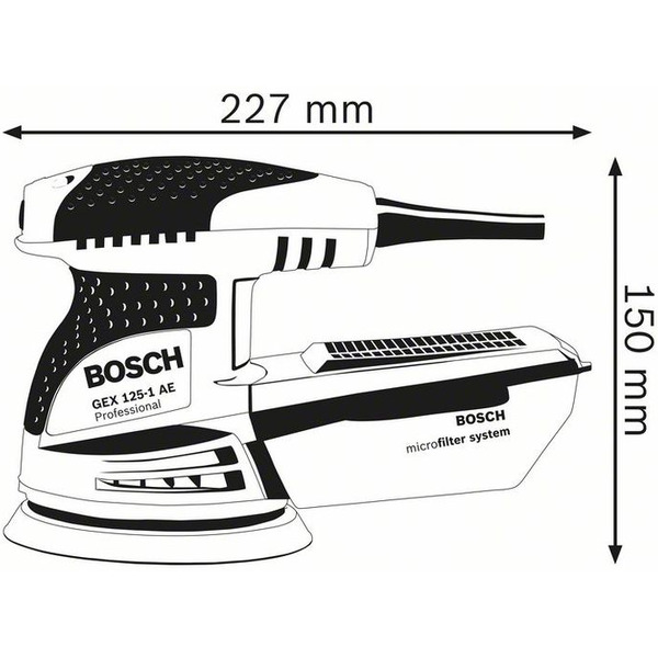 Эксцентриковая шлифмашина Bosch GEX 125-1 AE Professional (0601387501)