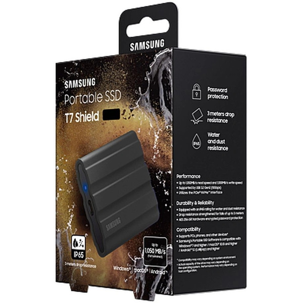 Внешний накопитель Samsung T7 Shield 1TB MU-PE1T0S WW (черный)