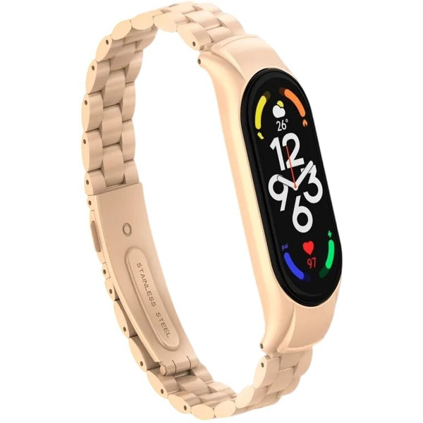 Ремешок Bingo Stainless для XIAOMI Mi Band 7 (бежевый)