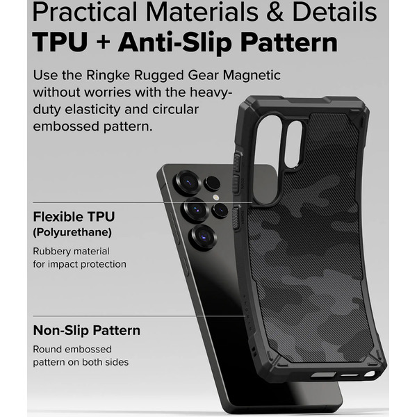 Чехол Ringke RUGGED GEAR MAGNETIC для Galaxy S25 Ultra CAMO BLACK