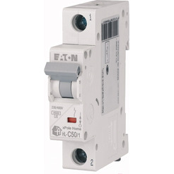 Выключатель автоматический Eaton HL-C501 1P 50A C 4.5кA 1M 194736
