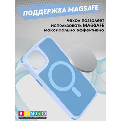 Бампер BINGO Model Magnetic для APPLE iPhone 16 Plus синий