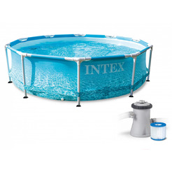 Каркасный бассейн Intex Metal Frame Beachside 28208 (305х76) c фильтром и насосом