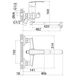 Смеситель IDDIS Ray RAYSBL2I10WA