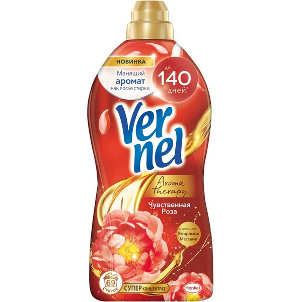 Кондиционер для белья Vernel Ароматерапия Чувственная Роза концентрированный 1.74 л