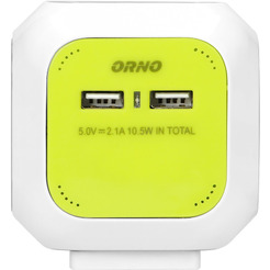 Удлинитель куб Orno OR-AE-13144-W.L (лимонно-белый)