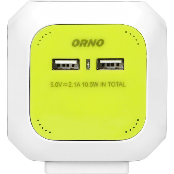 Удлинитель куб Orno OR-AE-13144-W.L (лимонно-белый)