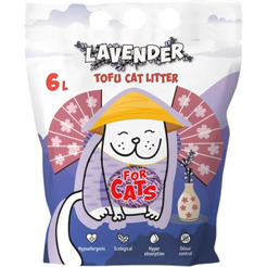Наполнитель для туалета For Cats Tofu Lavender комкующийся с ароматом лаванды TUZ940 (6л)