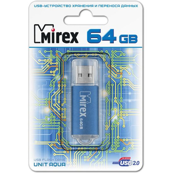 USB Flash MIREX Unit Aqua 64GB (13600-FMUAQU64)