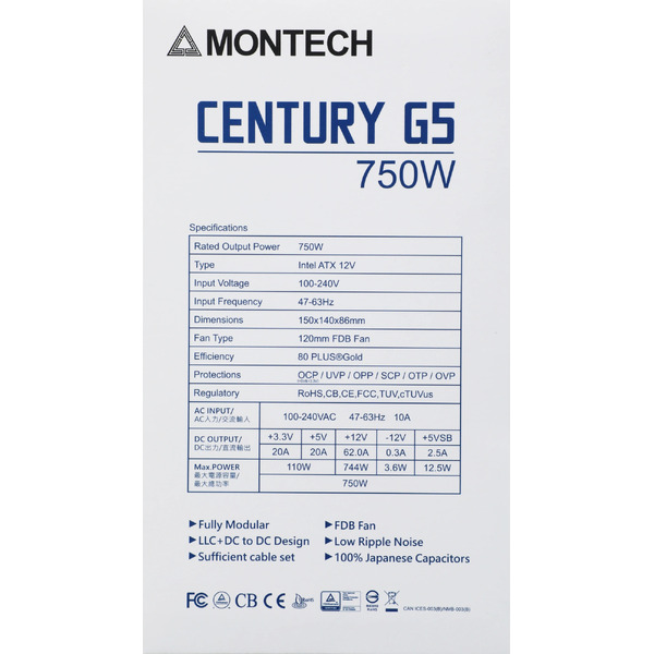 Блок питания Montech Century G5 750W