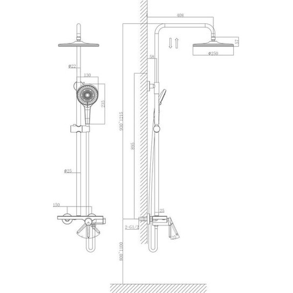 Душевая система A-Five A5-1040