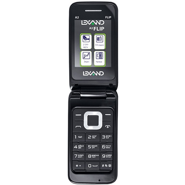Сотовый телефон Lexand A2 Flip черный