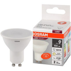 Лампа светодиодная OSRAM MR16 6W 3000K GU10
