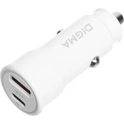 Автомобильное зарядное устройство Digma DGC2С (белый)