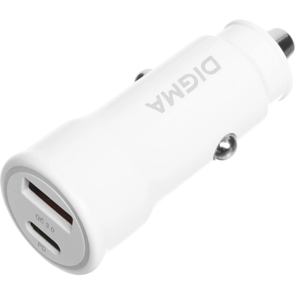Автомобильное зарядное устройство Digma DGC2С (белый)