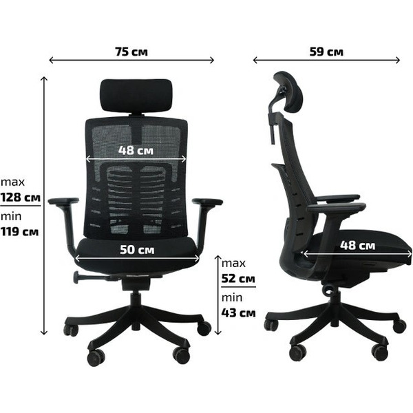 Офисное кресло SPARX FT-5 Raze Black (черный)