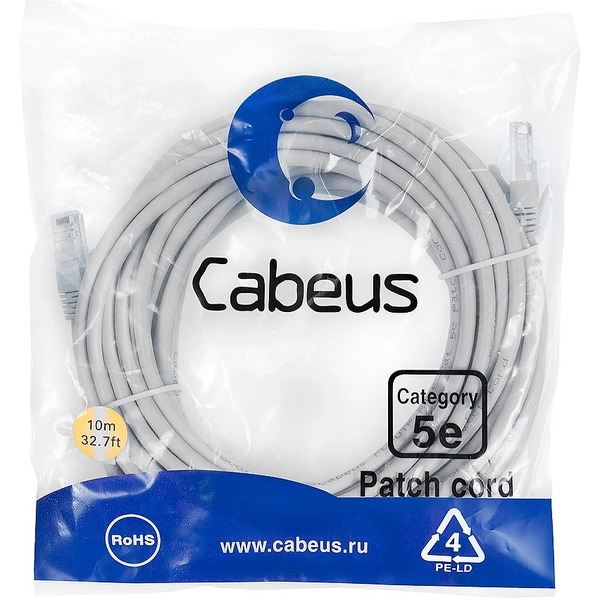 Кабель Cabeus PC-UTP-RJ45-CAT.5E-10M