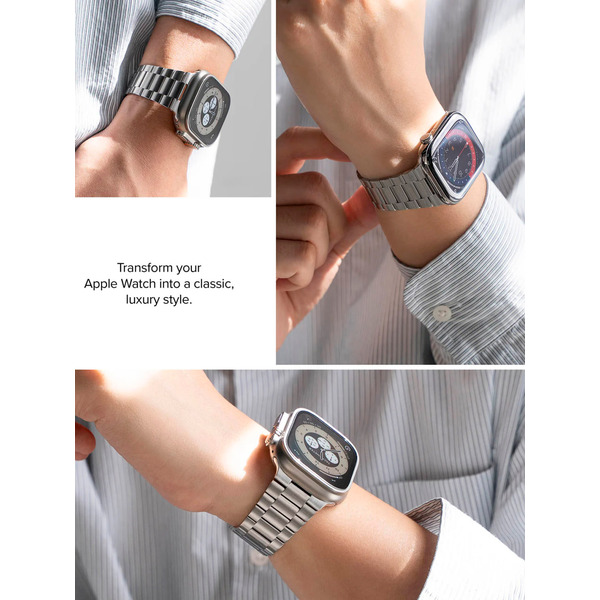 Ремешок RINGKE Metal One Air для Apple Watch 44 / 45 / 46 / 49 mm SILVER