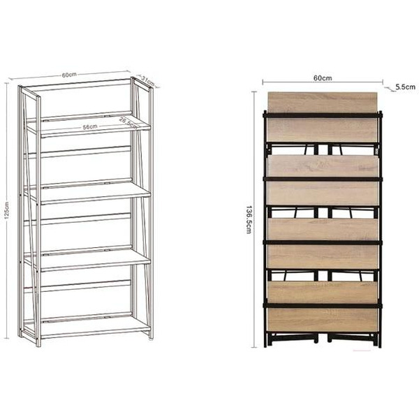 Стеллаж Brabix Loft Sh-001 641228 (мореный дуб)