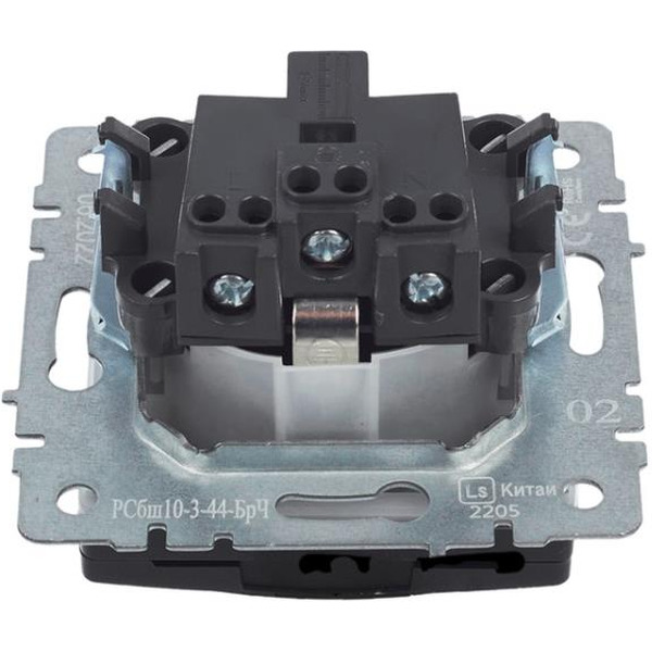 Розетка IEK Brite РСбш10-3-44-БрЧ