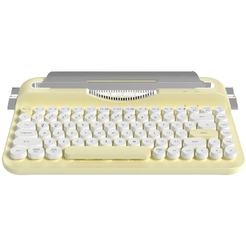Компьютерная клавиатура AJAZZ AF84 (бело-желтая)
