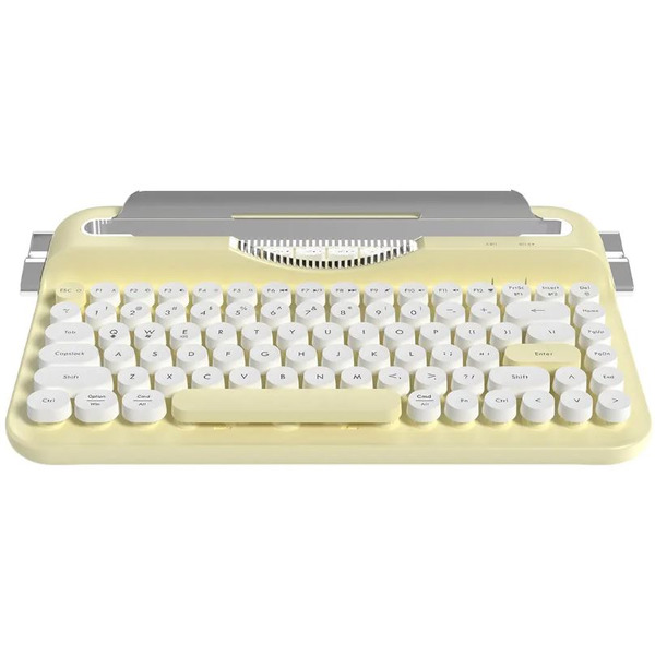 Компьютерная клавиатура AJAZZ AF84 (бело-желтая)