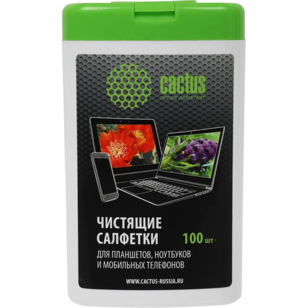 Салфетки Cactus CS-T1005 для планшетов и смартфонов, 100шт