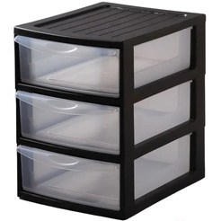 Органайзер для хранения Эльфпласт Mini Box ЕР596 (черный/прозрачный)