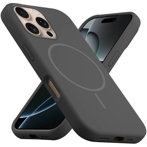 Бампер Bingo Silicone Magnetic для APPLE iPhone 16 Pro Max Черный