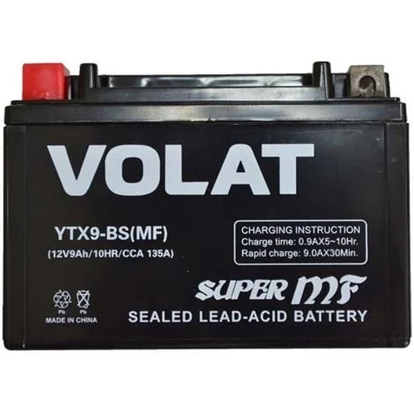 Мотоаккумулятор VOLAT YTX9-BS 9Ah (MF) L+
