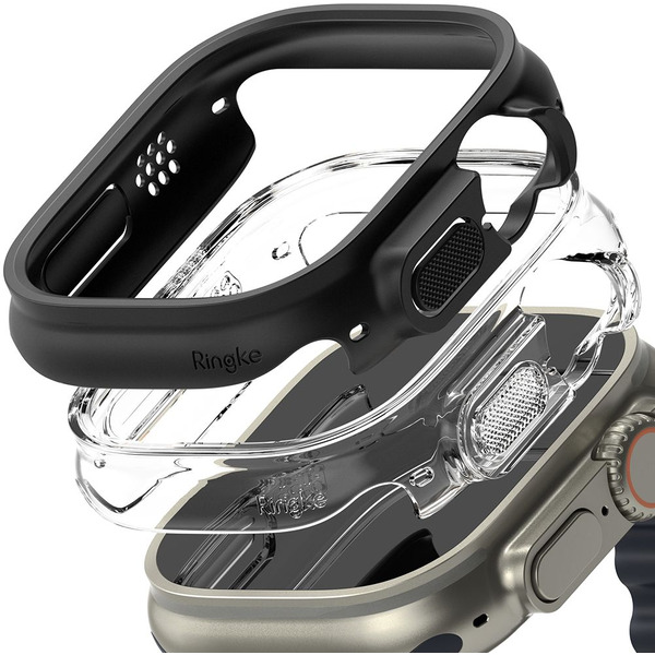 Чехол Ringke SLIM 2шт для APPLE WATCH ULTRA 1 / 2 (49 MM) CLEAR & MATTE BLACK