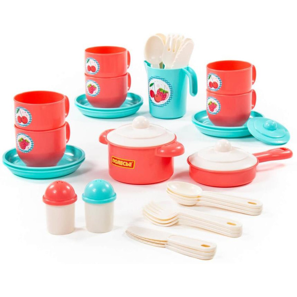 Набор игрушечной посуды Полесье Хозяюшка 80158 (на 6 персон)