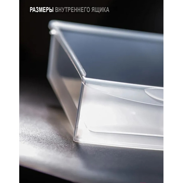 Органайзер для хранения Эльфпласт Mini Box ЕР596 (черный/прозрачный)