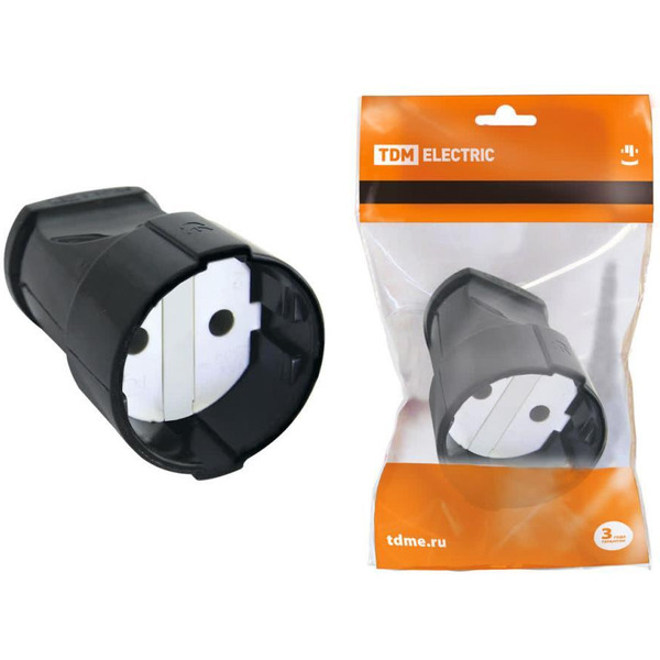 Розетка TDM Electric SQ1806-0130 (черный)