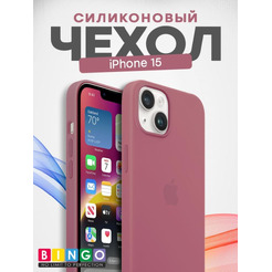 Бампер Bingo Silicone Case для APPLE iPhone 15 Светло-розовый
