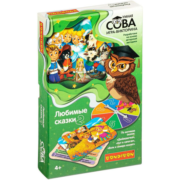 Настольная игра Bondibon Умная сова. Любимые сказки 2 / ВВ4838