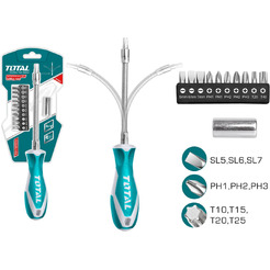 Отвертка с битами Total THT250FL1206