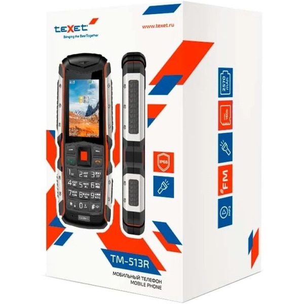 Мобильный телефон teXet TM-513R черно-оранжевый