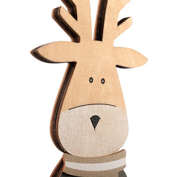Деревянная фигурка с подсветкой NEON-NIGHT Рождественский олень 504-007