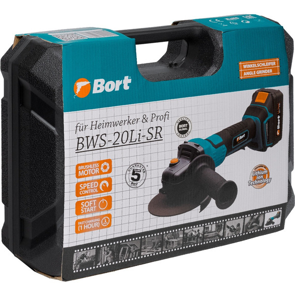 Шлифмашина Bort BWS-20LI-SR (93412215)