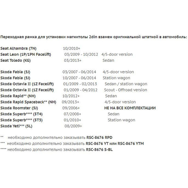 Рамка Incar 99-9011 (VW, Scoda Fabia new)