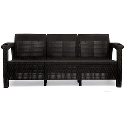 Садовый диван Альтернатива Ротанг-плюс М8836 (мокко)